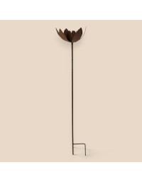 Tuteur fleur fer rouille 21x90cm