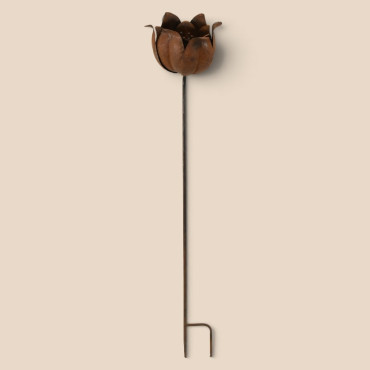 Tuteur fleur fer rouille 21x91cm