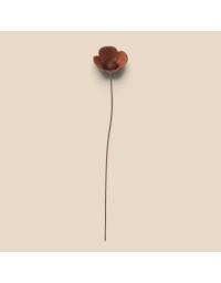 Tuteur jardin fleur fer rouille 13x12x91cm