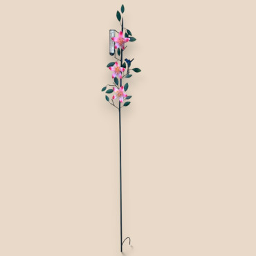 Tuteur pluviomètre fleuri 168x7x19cm