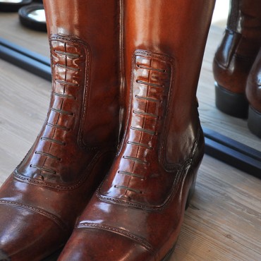 Bottes de cavalier en résine 49x21x30 cm