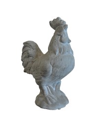Statuette coq ciment 13x07x18cm