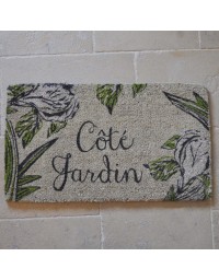 Paillasson côté jardin beige coco 73x43x73cm