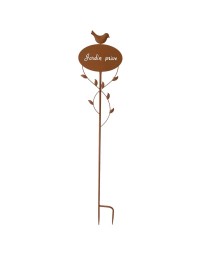 Tuteur Jardin Privé fer rouille 18x100cm