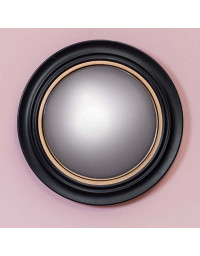 Grand miroir convexe noir doré 43cm