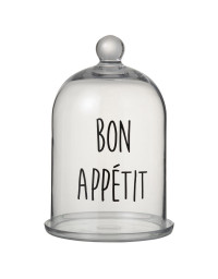 Cloche verre Bon appétit 19x31cm