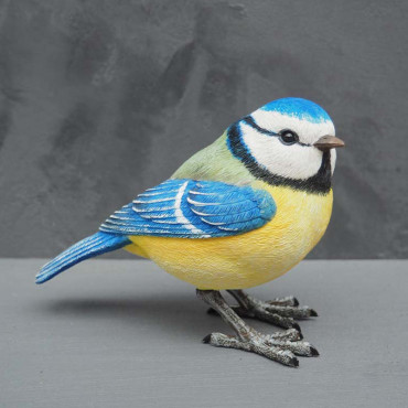 Mésange bleue résine 8x5x11cm