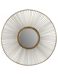 Miroir acier doré Mélanie 48cm