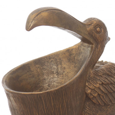 Statuette pélican résine 19x11x23cm